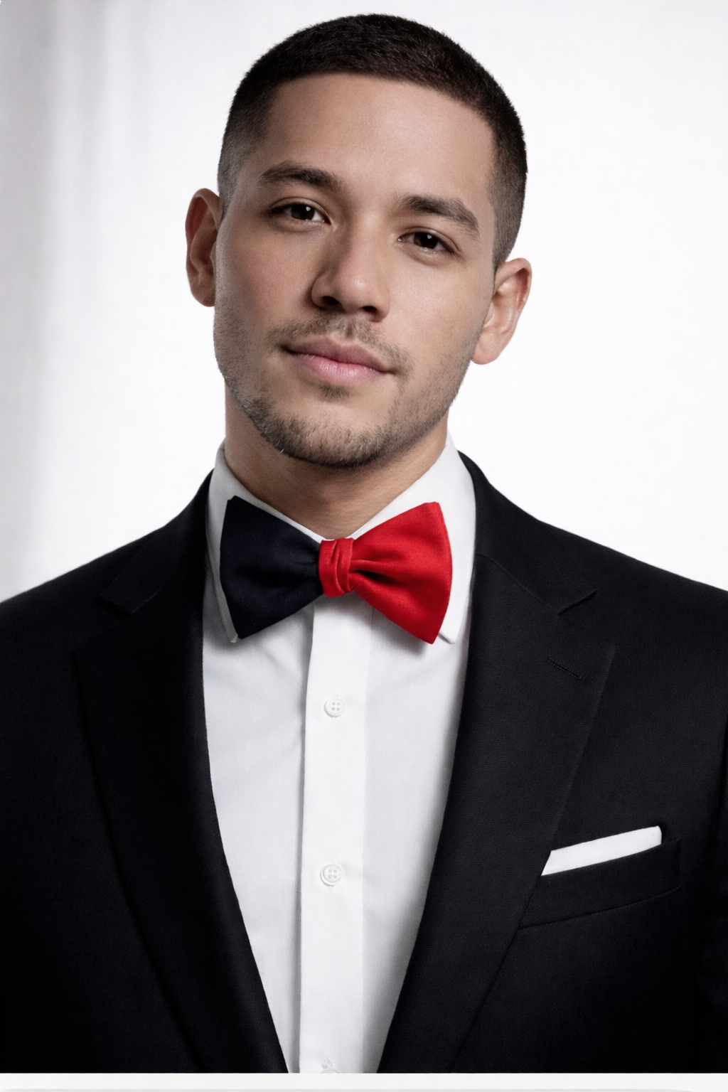 True Character Signature Two-Tone Self-Tie Bow Tie – Red & Navy